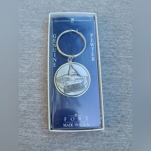 New Pewter US Capitol Washington D.C. Keyring Made In USA